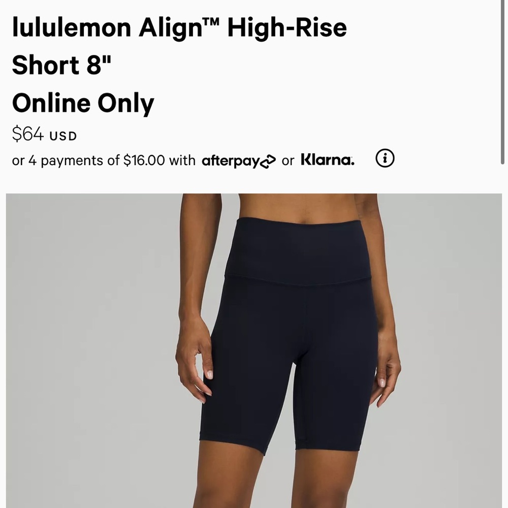 lululemon align biker shorts 8”